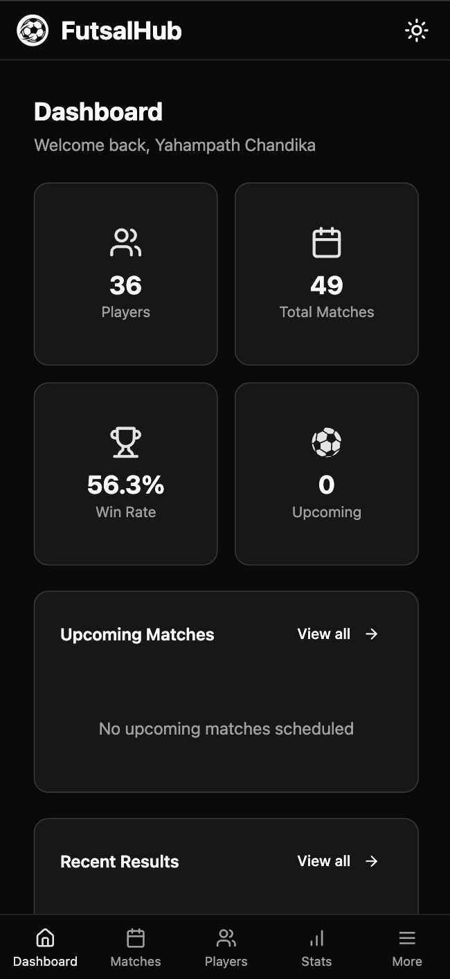 Futsal Hub — Community Sports App — mobile screenshot 7
